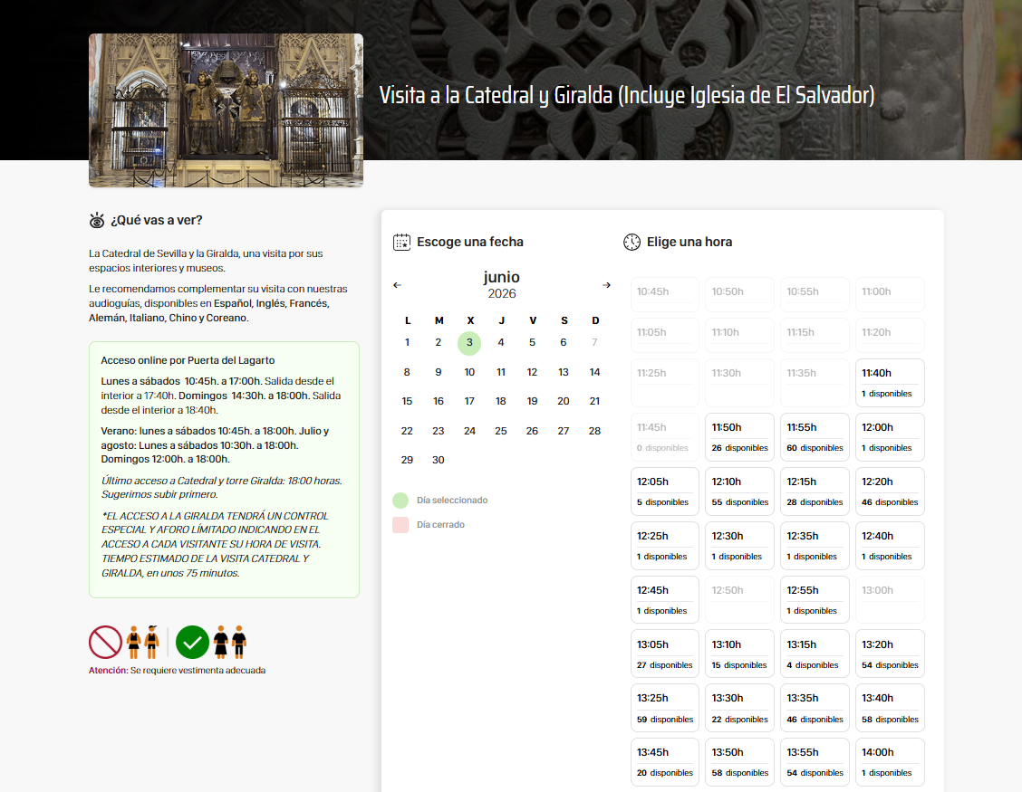 Data e orari per la visita della cattedrale di Siviglia